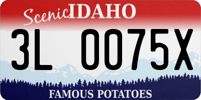 ID license plate 3L0075X