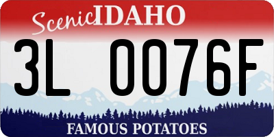 ID license plate 3L0076F