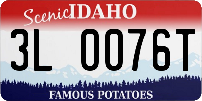 ID license plate 3L0076T