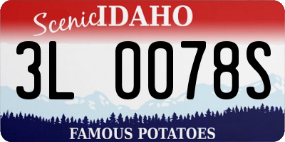 ID license plate 3L0078S
