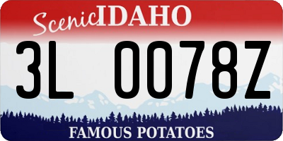 ID license plate 3L0078Z