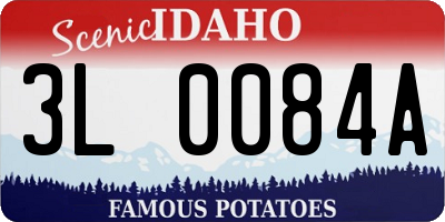 ID license plate 3L0084A