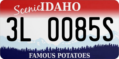 ID license plate 3L0085S