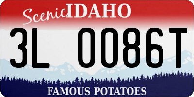 ID license plate 3L0086T