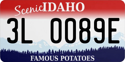 ID license plate 3L0089E