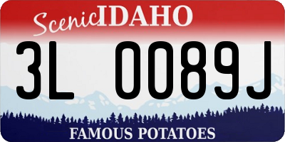 ID license plate 3L0089J