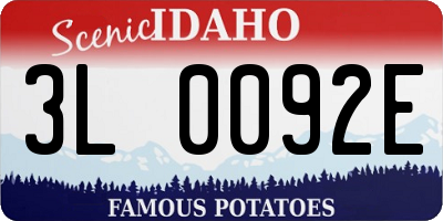 ID license plate 3L0092E