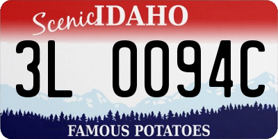 ID license plate 3L0094C