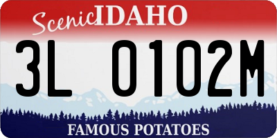 ID license plate 3L0102M