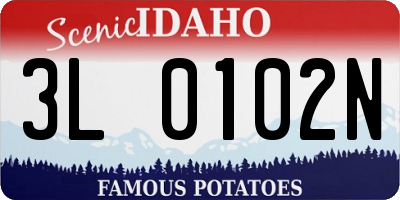 ID license plate 3L0102N