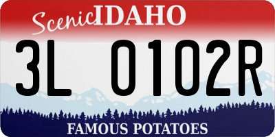 ID license plate 3L0102R