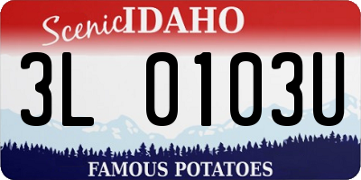 ID license plate 3L0103U