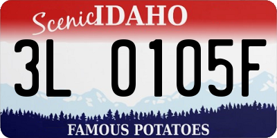 ID license plate 3L0105F