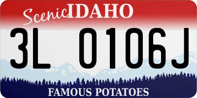 ID license plate 3L0106J