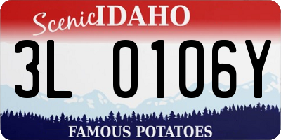 ID license plate 3L0106Y