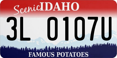 ID license plate 3L0107U