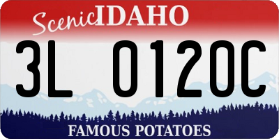 ID license plate 3L0120C