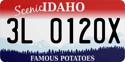 ID license plate 3L0120X
