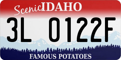 ID license plate 3L0122F