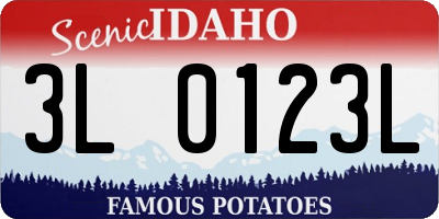 ID license plate 3L0123L