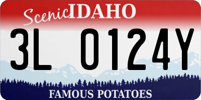ID license plate 3L0124Y