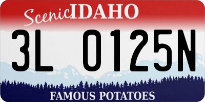 ID license plate 3L0125N