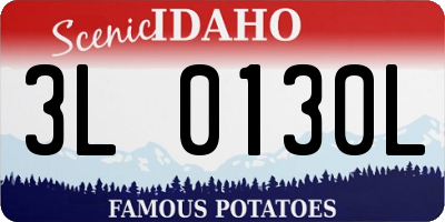 ID license plate 3L0130L