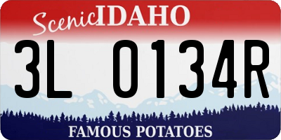 ID license plate 3L0134R