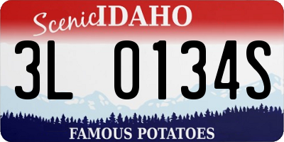ID license plate 3L0134S