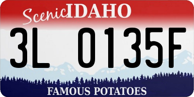 ID license plate 3L0135F