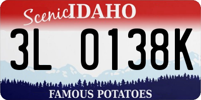 ID license plate 3L0138K