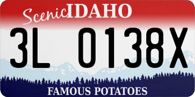 ID license plate 3L0138X
