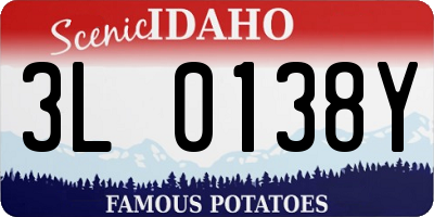 ID license plate 3L0138Y