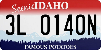 ID license plate 3L0140N