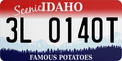 ID license plate 3L0140T