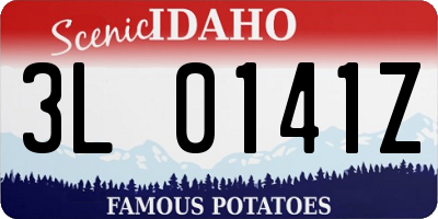 ID license plate 3L0141Z