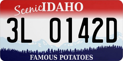 ID license plate 3L0142D