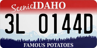 ID license plate 3L0144D