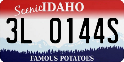 ID license plate 3L0144S