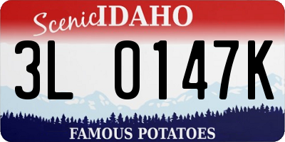 ID license plate 3L0147K