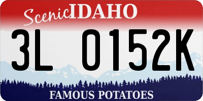 ID license plate 3L0152K