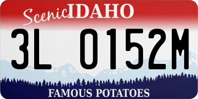 ID license plate 3L0152M