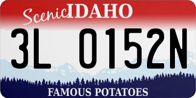 ID license plate 3L0152N