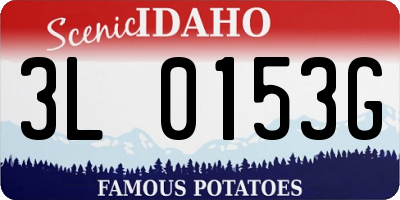 ID license plate 3L0153G