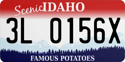 ID license plate 3L0156X