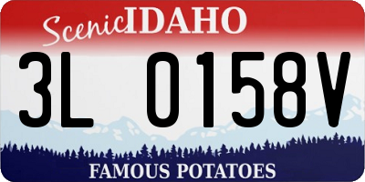 ID license plate 3L0158V