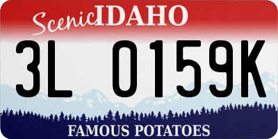 ID license plate 3L0159K