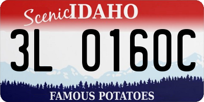 ID license plate 3L0160C