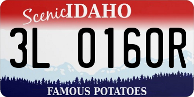 ID license plate 3L0160R