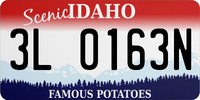 ID license plate 3L0163N
